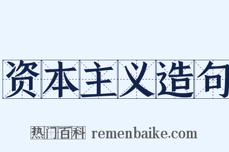 资本主义造句是什么意思的图片